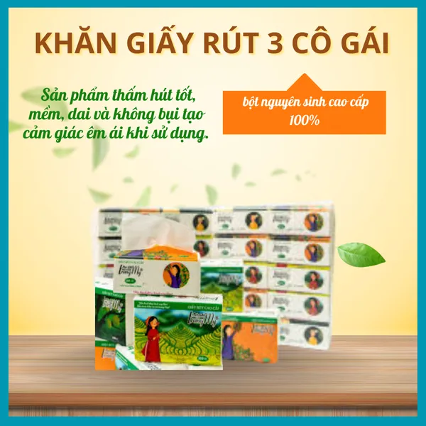 Khăn giấy rút ba cô gái