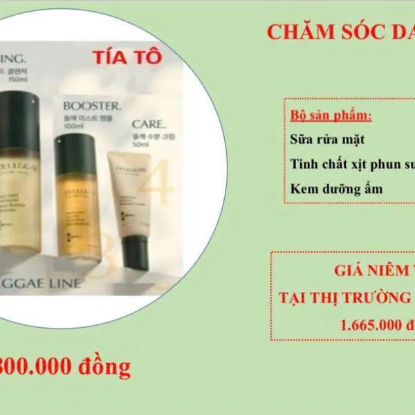 Bộ sản phẩm chăm sóc da tía tô
