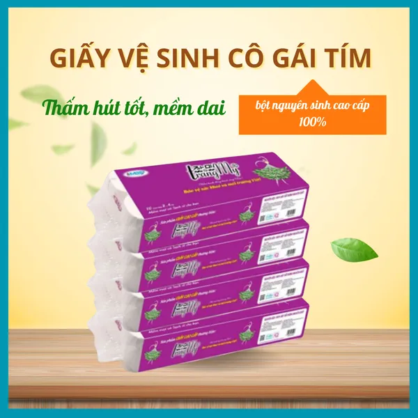 Giấy vệ sinh cô gái tím