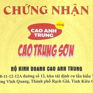 SẢN PHẨM CAO TRUNG SƠN VINH DỰ ĐẠT CHỨNG NHẬN: SẢN PHẨM - DỊCH VỤ CHẤT LƯỢNG VÀNG 2024