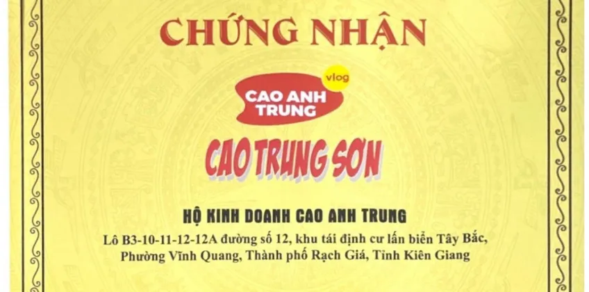 SẢN PHẨM CAO TRUNG SƠN VINH DỰ ĐẠT CHỨNG NHẬN: SẢN PHẨM - DỊCH VỤ CHẤT LƯỢNG VÀNG 2024