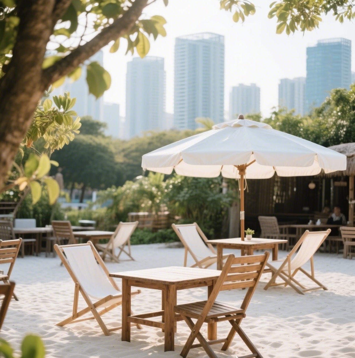 cát trắng trang trí quán cà phê cát trắng trang trí quán cà phê