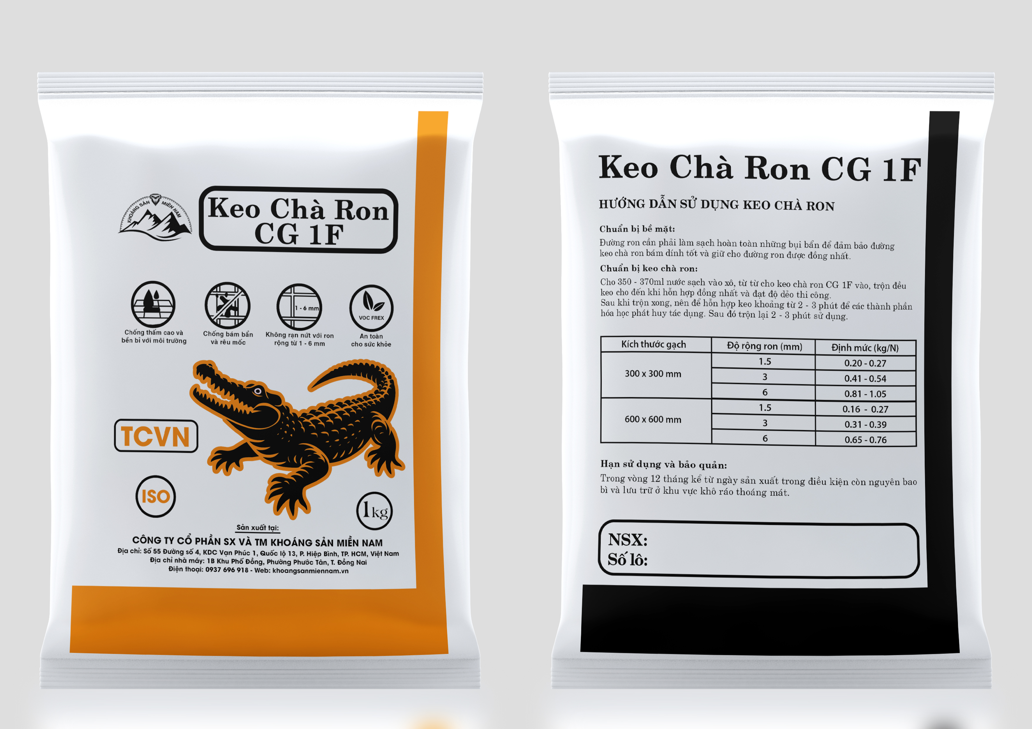 keo chà ron CG1F - Khoáng Sản Miền Nam keo chà ron CG1F - Khoáng Sản Miền Nam