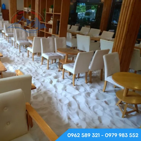 Cát trắng làm quán café