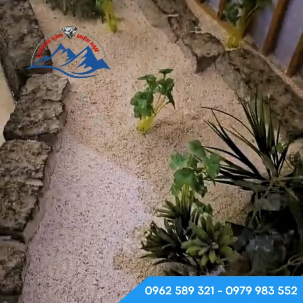 Cát trắng làm quán café