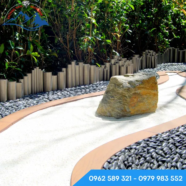 Cát làm tiểu cảnh sân vườn