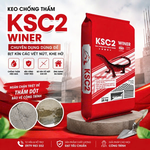 Keo Chống Thấm KSC2 Winer – Giải Pháp Bịt Kín Vết Nứt Và Chống Rò Rỉ Nước
