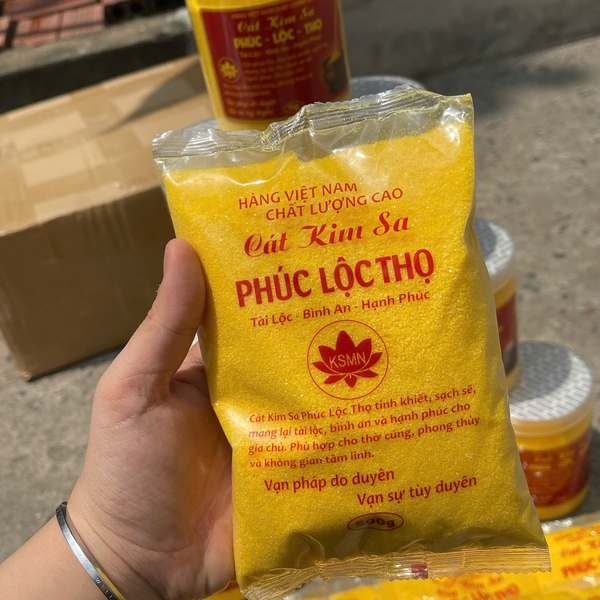 Cát Vàng Kim Sa Cao Cấp Đổ Bát Hương, Lư Hương Chiêu Tài Lộc
