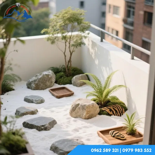 Cát làm tiểu cảnh sân vườn