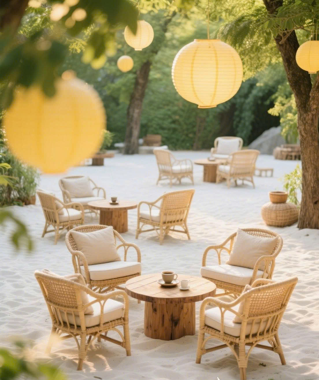 cát trắng trang trí quán cafe cát trắng trang trí quán cafe