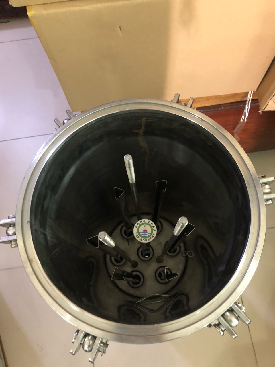 cấu tạo bên trong Bình lọc inox 7 lõi DOE 20 inch áp 10 bar