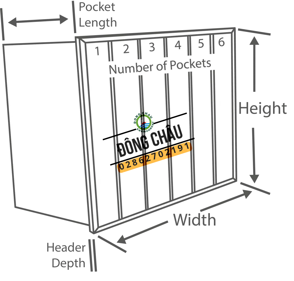 cấu tạo khung lọc túi medium F7 màu hồng