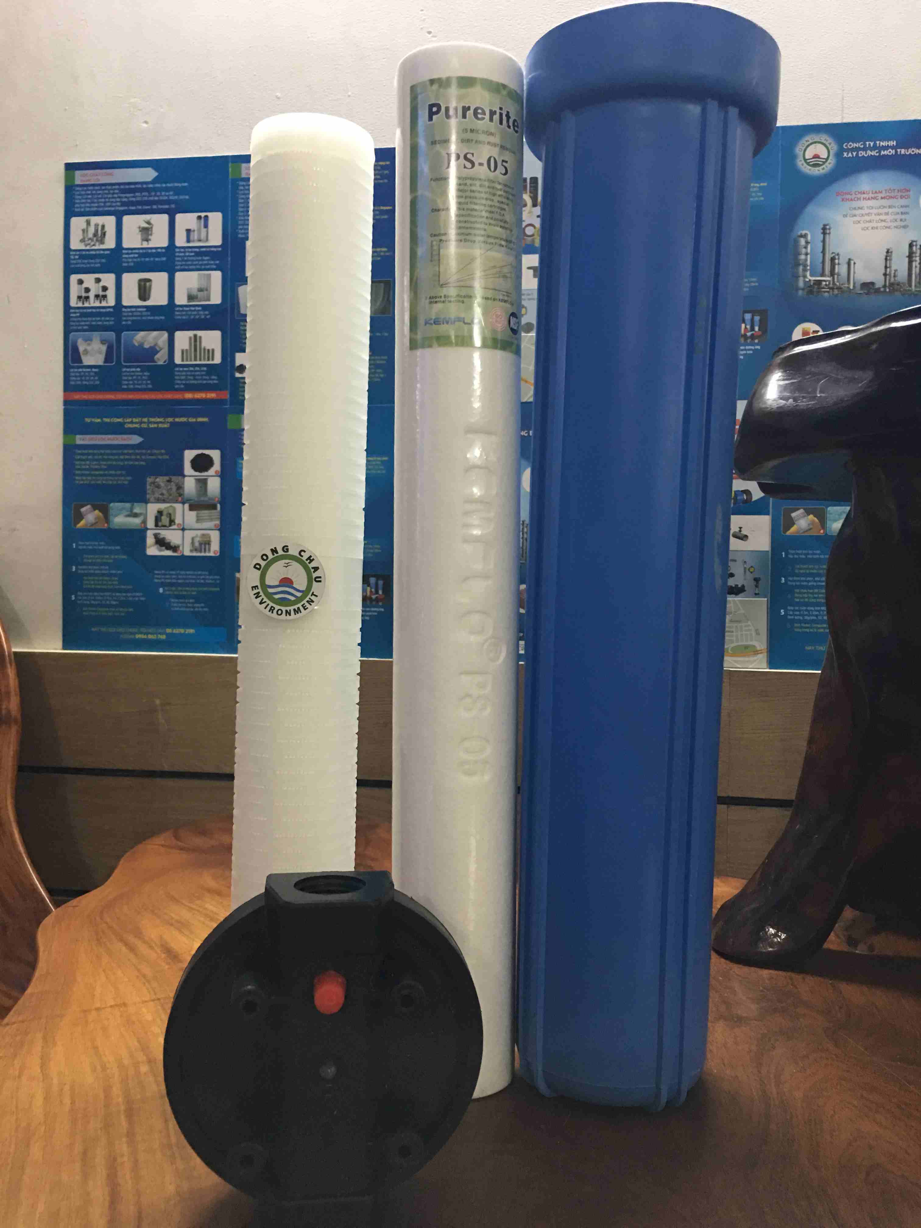 Cốc lọc nhựa xanh 20 inch kèm lõi