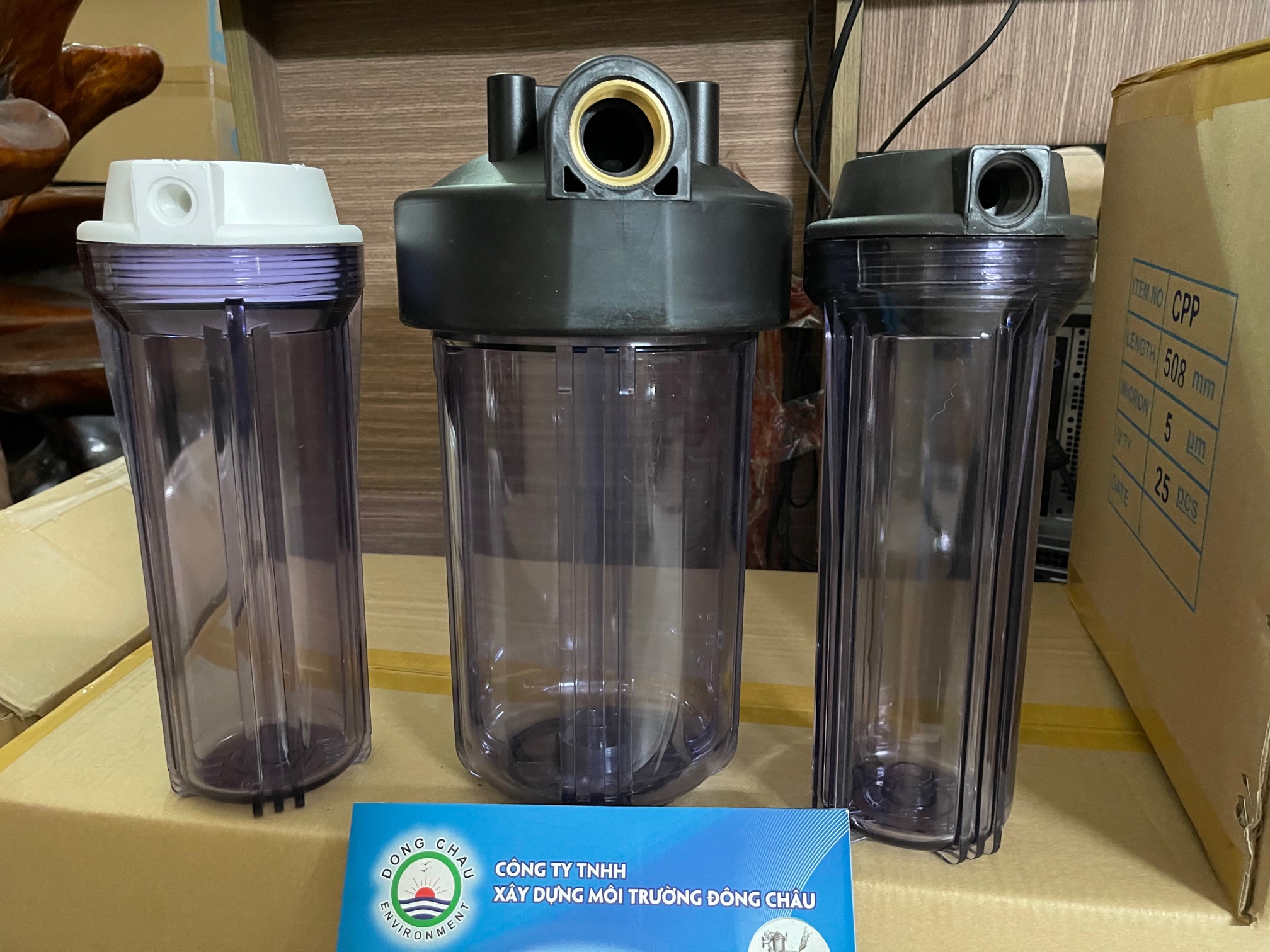 Cốc lọc trong 1 lõi 10 inch loại Bigblue và cốc thường