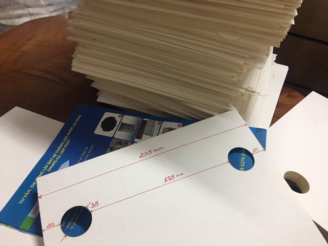 Giấy lọc dầu nhà máy điện đục lỗ đường kính lỗ 25mm, 30mm, 35mm, 40mm