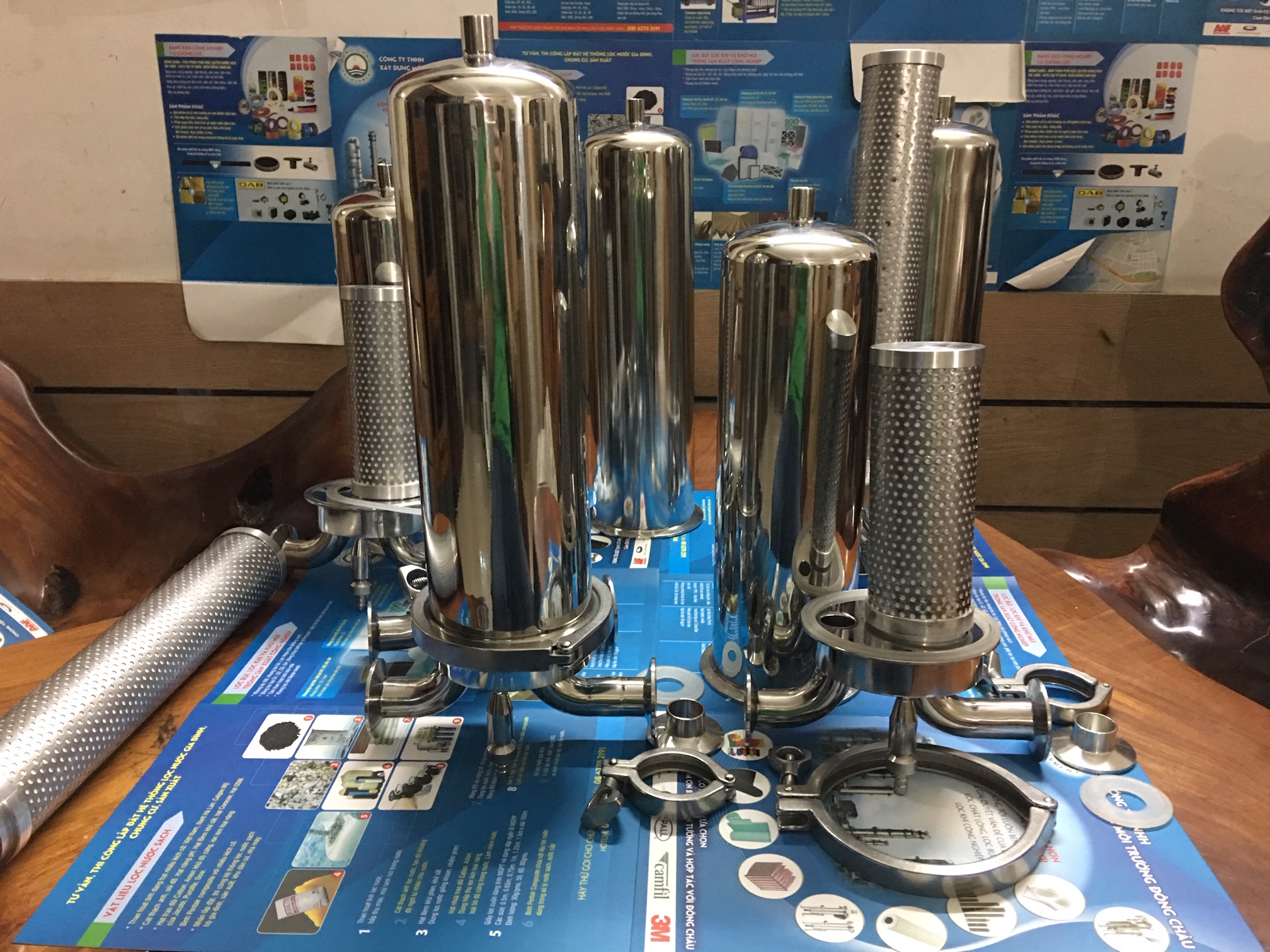 Bộ bình lõi lọc tách hơi dầu lọc khí nóng nhiều kích thước