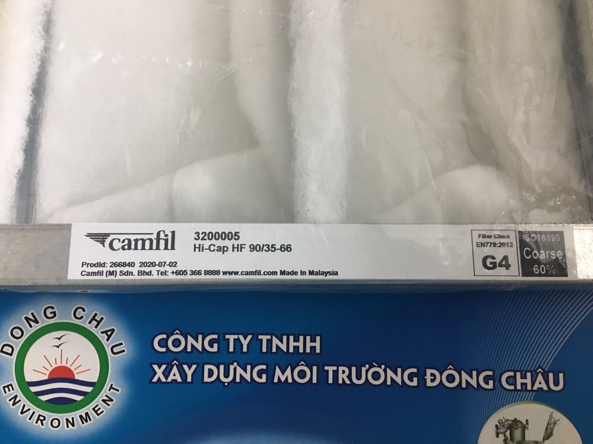 mã số hàng nhập khẩu Khung lọc khí camfil G4 dạng túi lọc thô