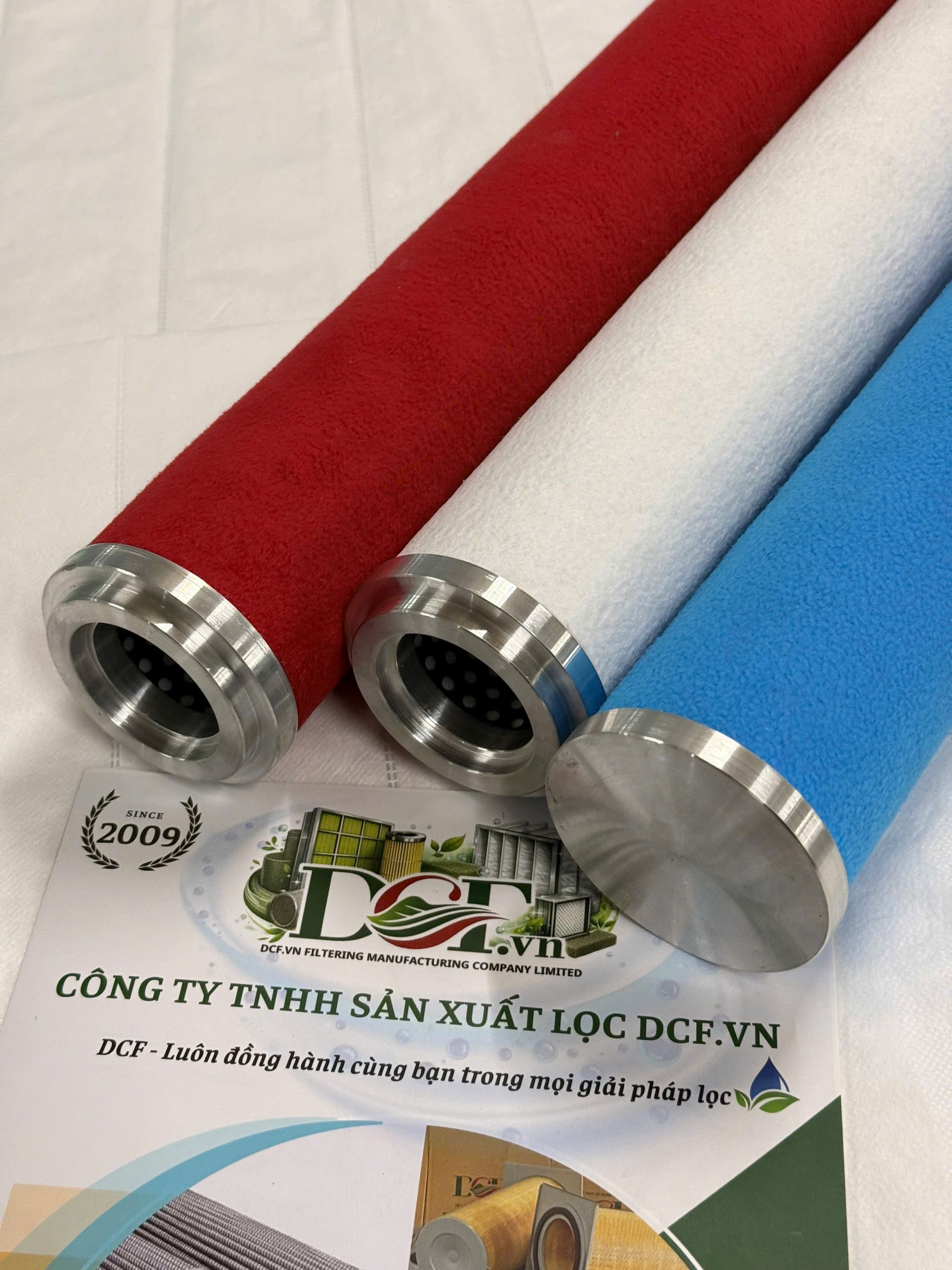 Lọc đường ống khí nén DC-HFH xanh đỏ trắng do DCF.vn sản xuất