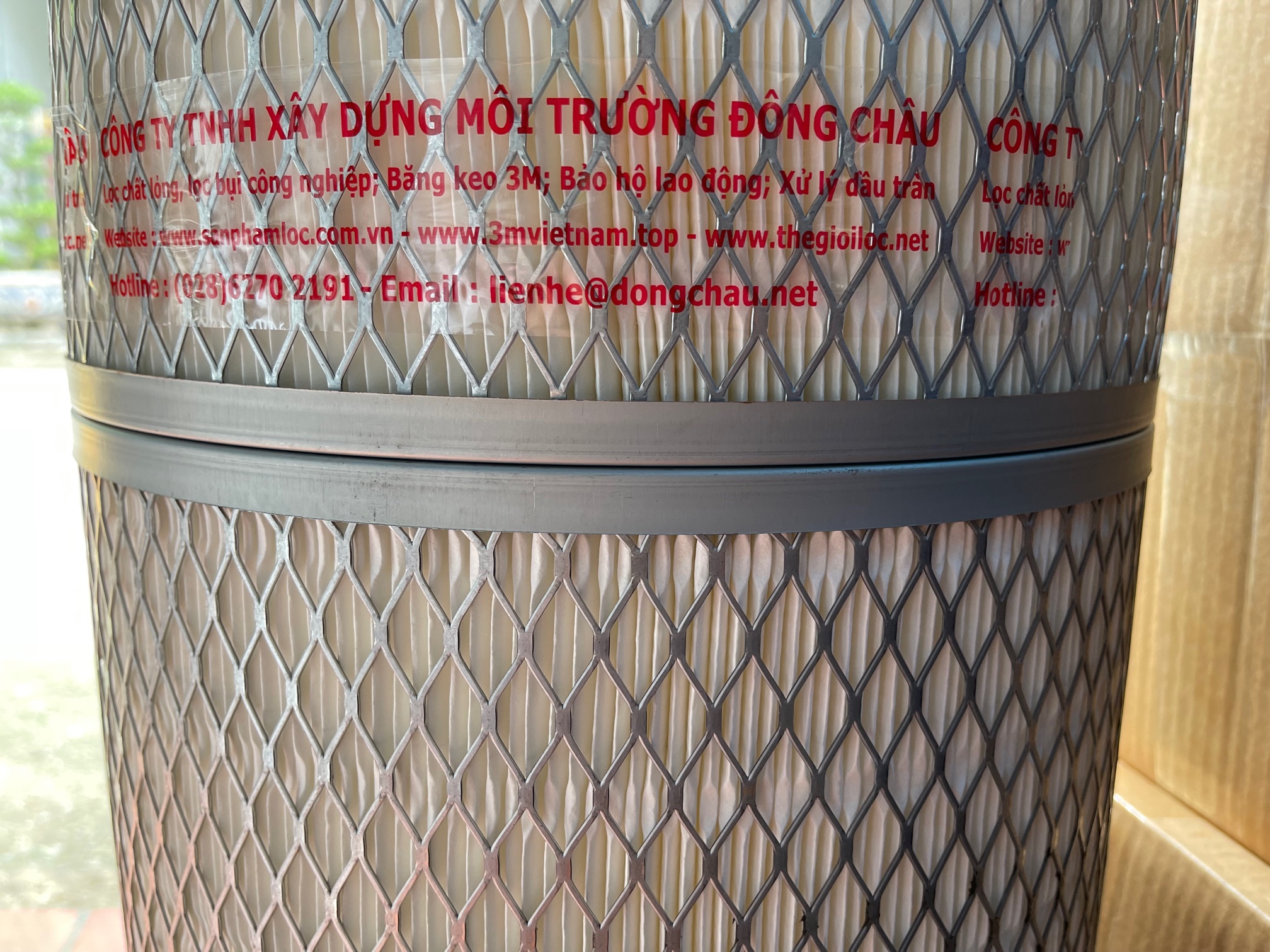 Nối 2 đoạn Phin lọc bụi Cellulose