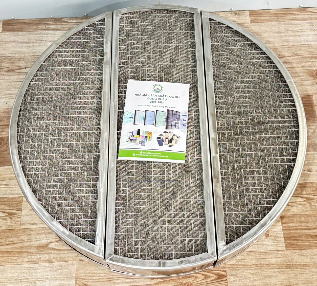 khung lưới bùi nhùi lọc tách hơi dầu 3 mảnh