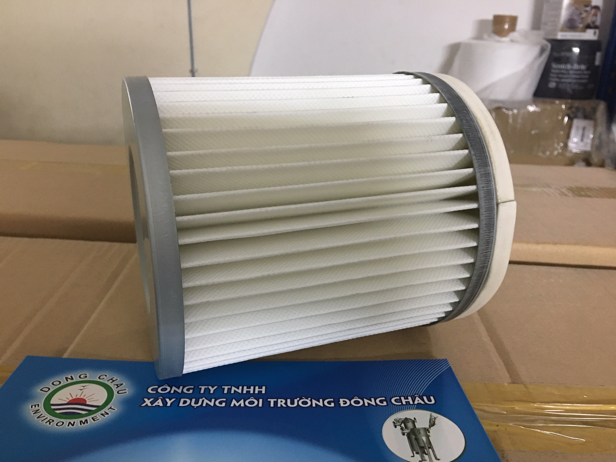 chất liệu giấy Phin lõi lọc bụi giấy nhựa PE đáy bằng