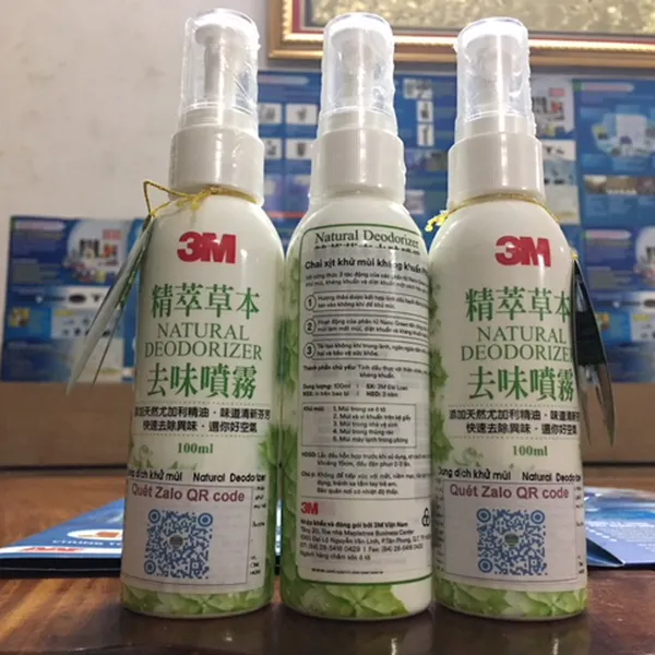 Chai xịt khử mùi hôi ô tô máy lạnh 3M 12009