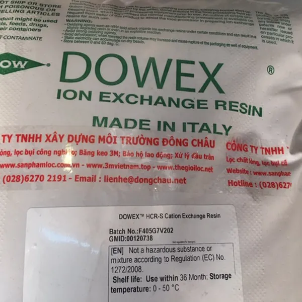 DOWEX HCR-S - Hạt nhựa trao đổi cation mạnh