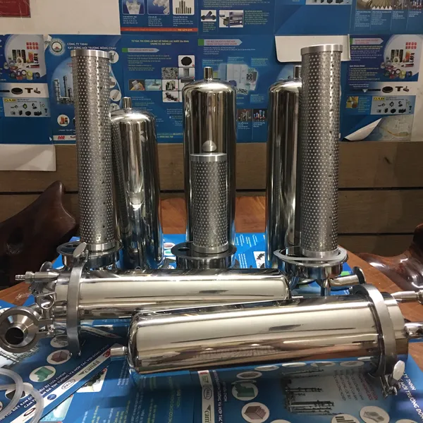 Bình lọc khí nén đóng hộp inox 304