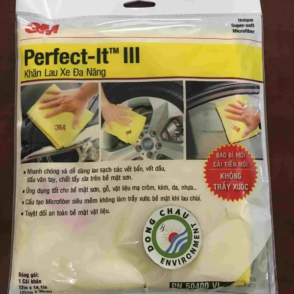 Khăn lau xe ô tô 3M cao cấp màu vàng