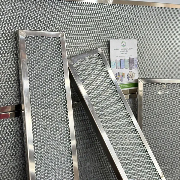 Khung lọc lưới nhôm hai mặt lưới mắt cáo
