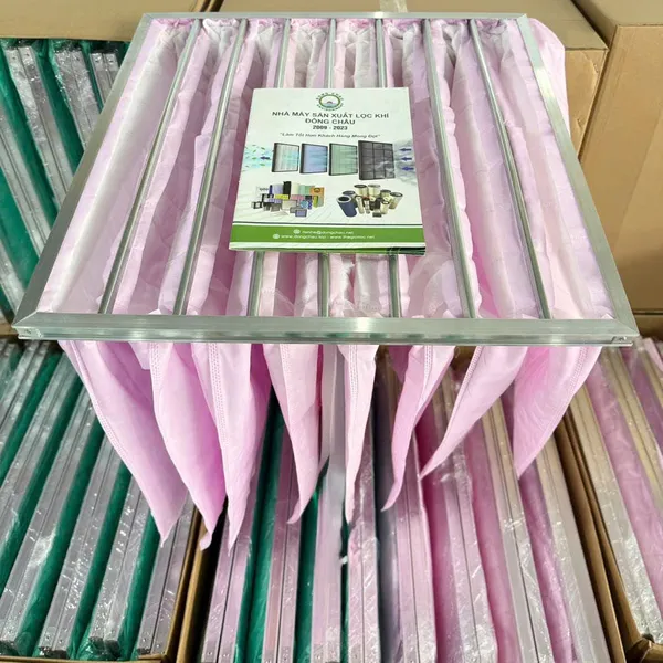 Khung Lọc Túi F7 Hiệu Suất Trung Bình Màu Hồng