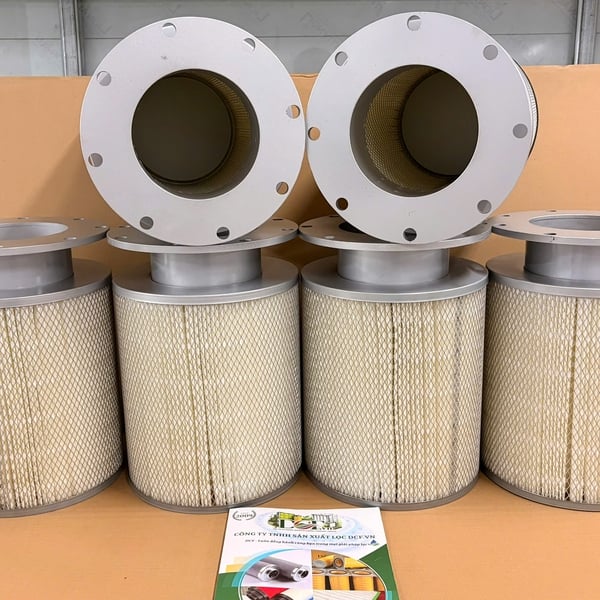 Lõi Lọc Bụi Cartridge PE Mặt Bích Công Nghiệp 260×150×350