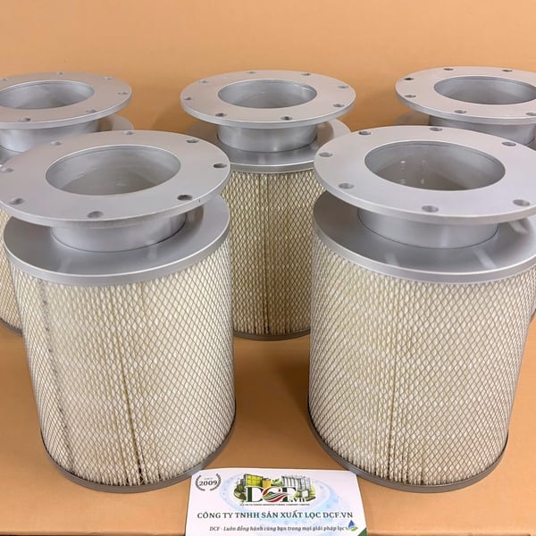 Lõi Lọc Bụi Cartridge PE Mặt Bích Công Nghiệp 260×150×350