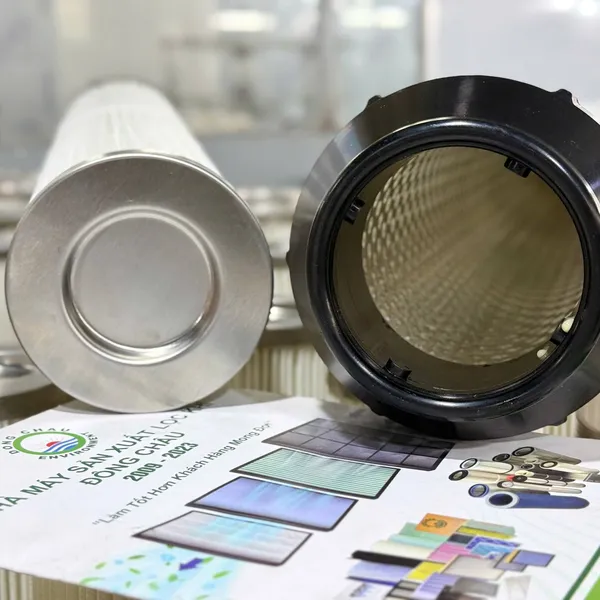 Lõi Lọc Bụi PE OD153 Nắp Nhựa – Lỗ 92 – Đủ Kích Thước 600mm / 1000mm