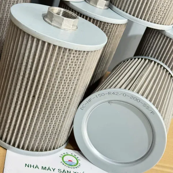 Lõi lọc dầu thủy lực lưới inox – OD150 x Ren 420 x H200mm tấm đục lỗ bên trong