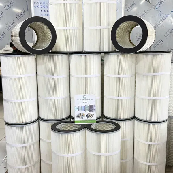 Lõi Lọc Bụi PE Hai Đầu Hở Có Lưới Bên Trong