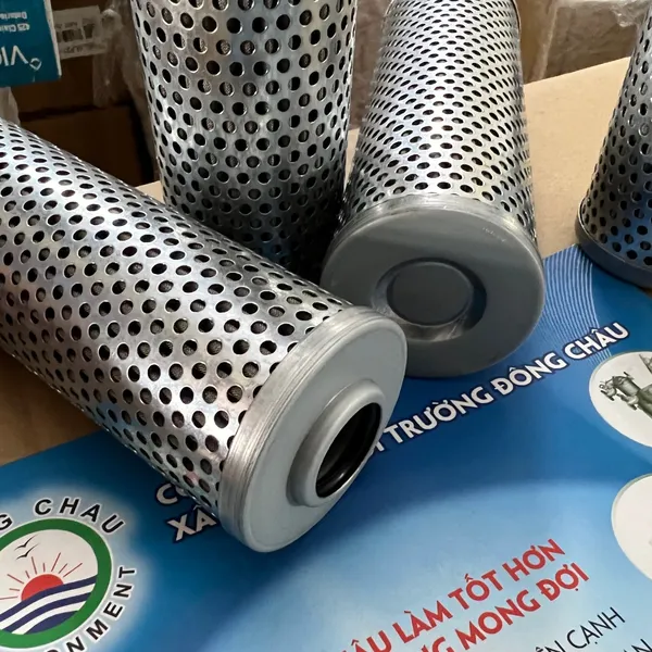 Ống Lọc Dầu Thủy Lực Lưới Inox Xếp Nếp Có Ron Bên Trong