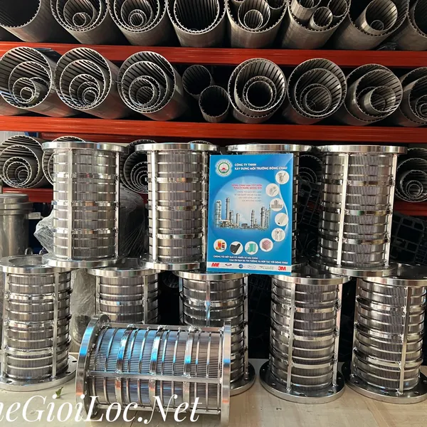 Ống lọc khe kết nối 2 mặt bích hướng lọc từ trong ra ngoài