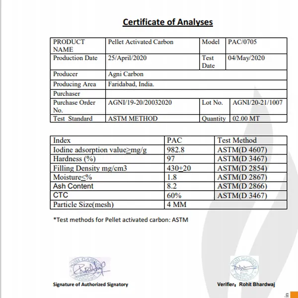 Than hoạt tính hình trụ ovio Ấn Độ