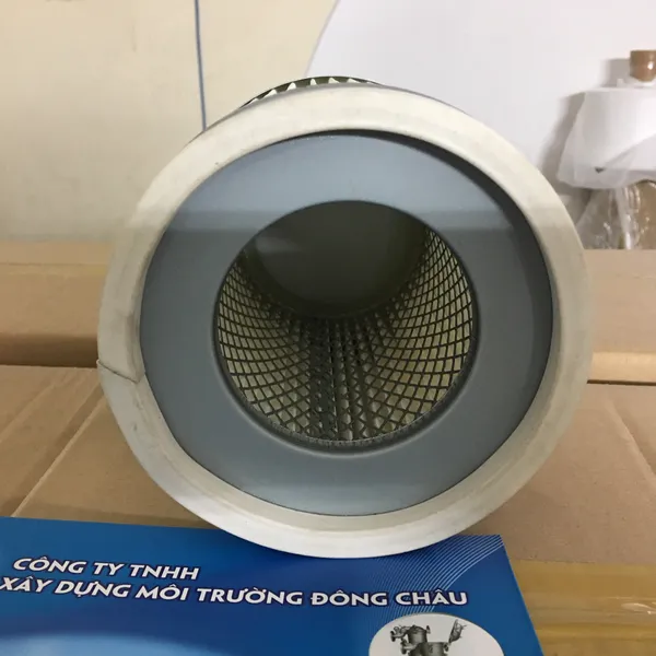 Phin lõi lọc bụi giấy nhựa PE đáy bằng