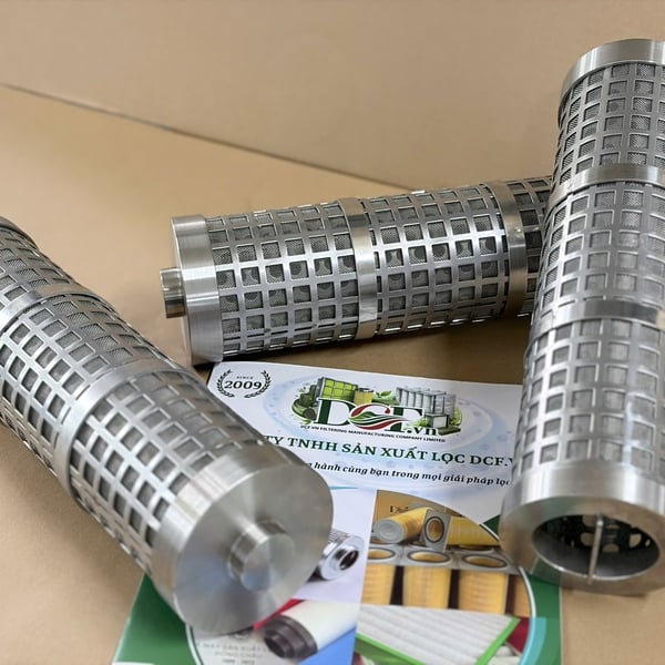 Phin lọc lưới inox OD88 x H300 có thanh gài | DCF.vn