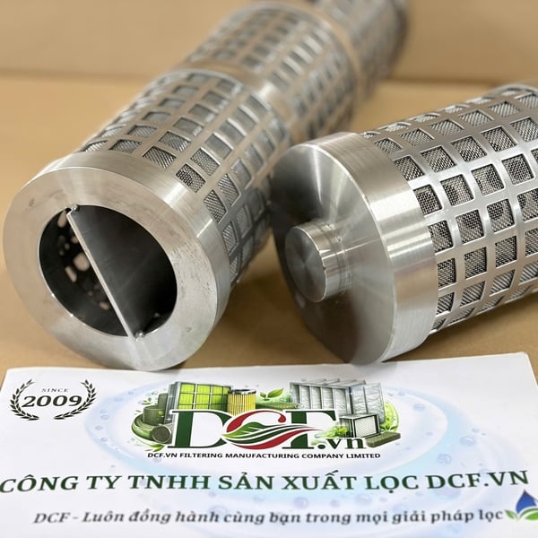 Phin lọc lưới inox OD88 x H300 có thanh gài | DCF.vn