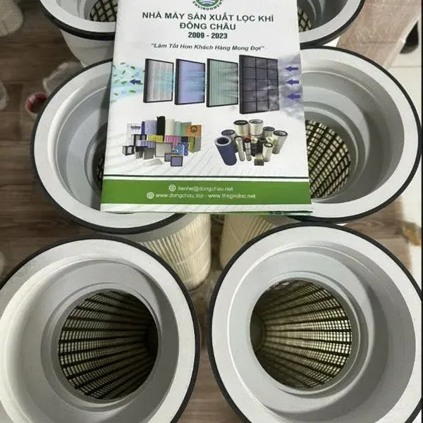 Phin Lõi Lọc Bụi PE Nắp và Đáy Cao Su