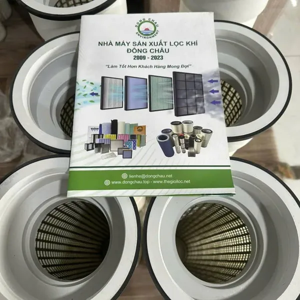 Phin Lõi Lọc Bụi PE Nắp và Đáy Cao Su