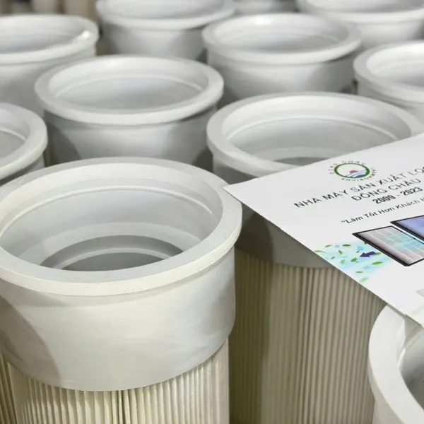 Phin Lõi Lọc Bụi PE Nắp và Đáy Cao Su