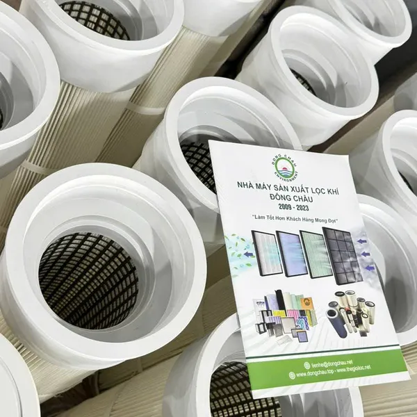 Phin Lõi Lọc Bụi PE Nắp và Đáy Cao Su