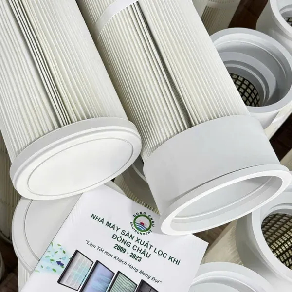 Phin Lõi Lọc Bụi PE Nắp và Đáy Cao Su