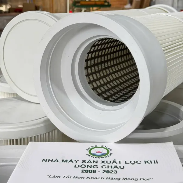 Phin Lõi Lọc Bụi PE Nắp và Đáy Cao Su