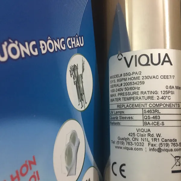 Bộ đèn khử trùng UV Viqua S5Q‑PA2 – Giải pháp diệt khuẩn nước hiệu quả, an toàn