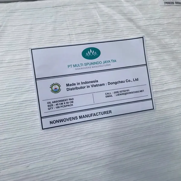 Tấm thấm hút dầu rò rỉ đổ tràn Indo Oil Absorbent pad